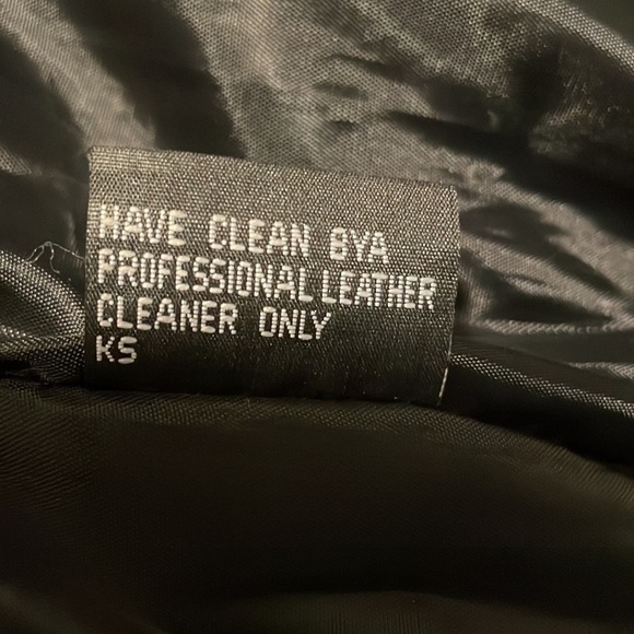 Vintage 80s Black Biker Rock-N-Roll Leather Studded Jacket  Zip-Front - Picture 7 of 10